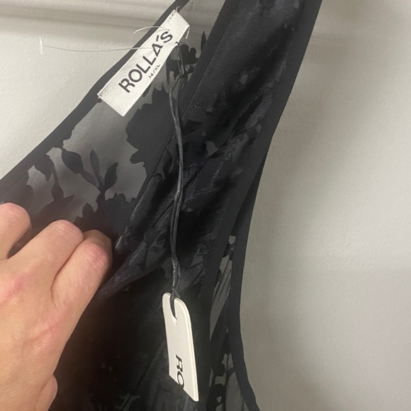 ROLLA’S ELIZA BLACK BURNOUT MAXI DRESS SZ 14/XL NEW WITH TAGS - Picture 16 of 16